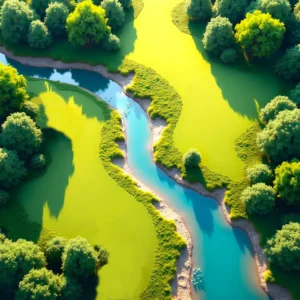 Game Mat River Forest 3x3ft